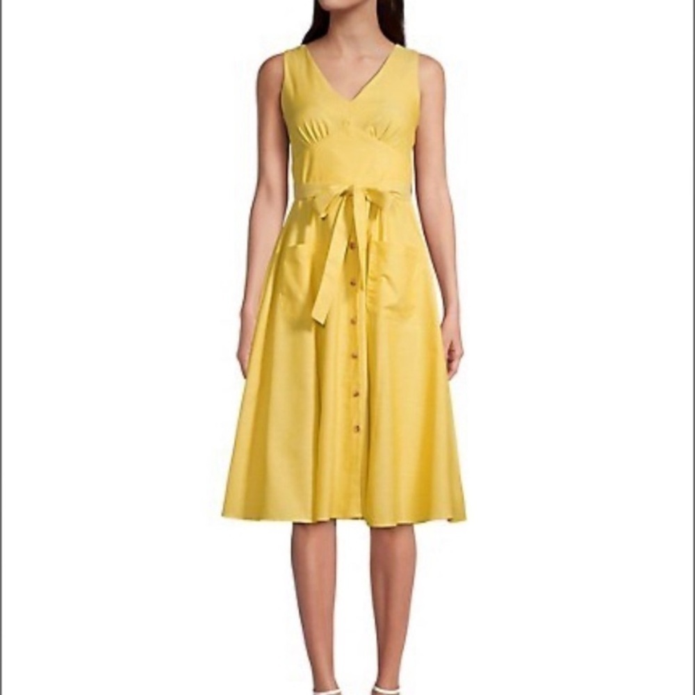 GABBY SKYE Vintage style midi dress with button placket​​